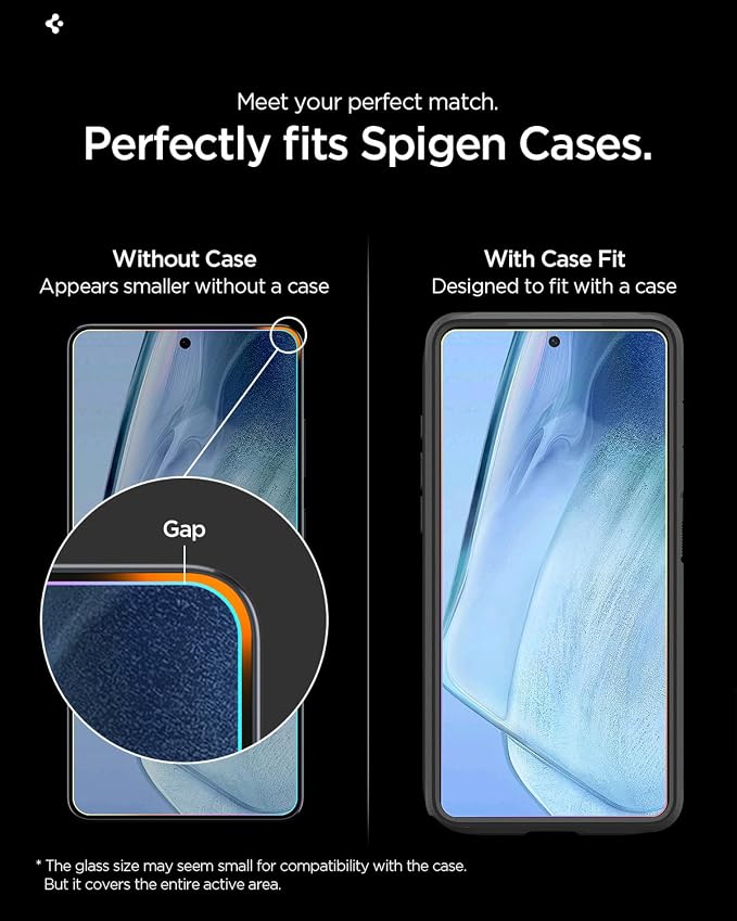 Spigen GlasTR EZ FIT Tempered Glass Screen Protector for Galaxy S24 Ultra | 9H Hardness Tempered Glass Easy Installation Kit Case-Friendly Crystal Clear Touch Responsive Oleophobic Coating