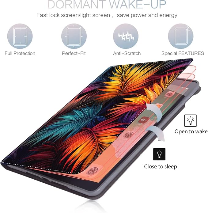 Case for iPad 9th/8th/7th Generation iPad 10.2 Case (2021/2020/2019) Slim Folding Stand Cover with Auto Wake/Sleep for iPad 10.2 inch Abstract Fantasy Colorful Butterfly