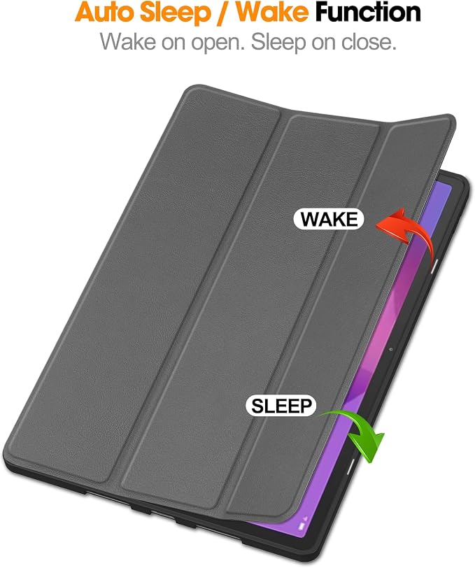 YRH for Idea Tab Pro 12.7 inch Case 2025 with Pen Holder Soft TPU Back Tablet Cover Case with Auto/Sleep (Black)