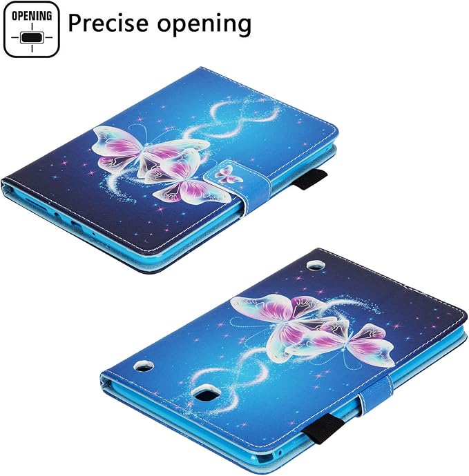 Case for Samsung Galaxy Tab A 8.0 inch Tablet Case 2015 (Model SM-T350/T355/P350/P355) with Pencil Holder [Auto Sleep/Wake] Stand Folio PU Leather Shockproof Cover Magnetic Smart WalletNight