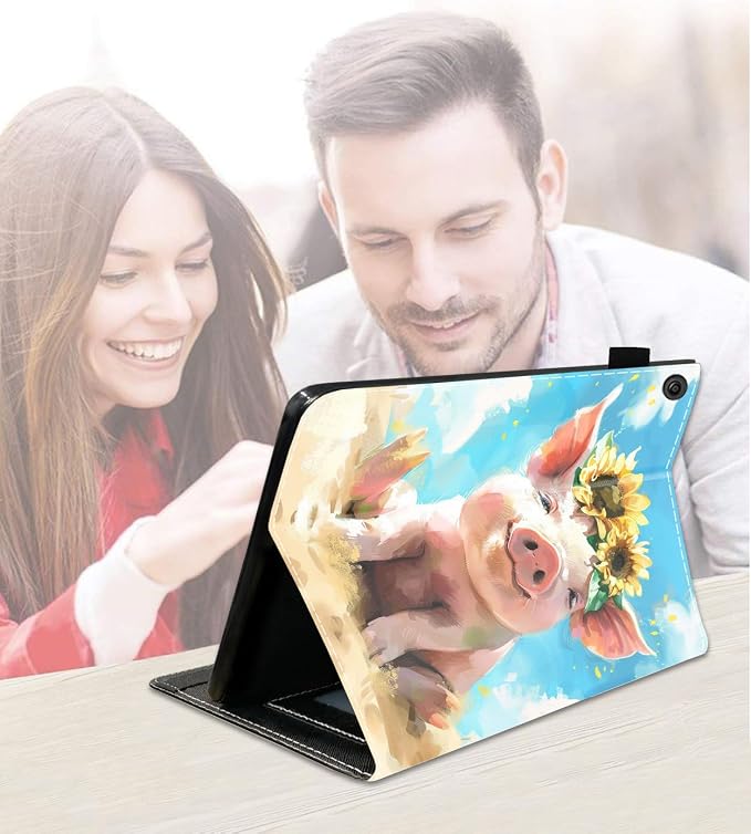 Case for Amazon Fire HD 10 Tablet (9th/7th Generation 2019/2017 Release) Slim PU Leather Cover with Card Slot &amp Auto Wake/Sleep for Fire 10.1 Tablet African American Girl