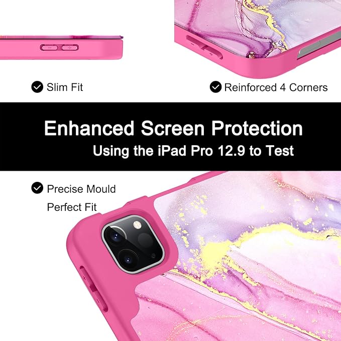Soke Case for iPad Air 13 Inch (M4/M3/M22026-2024) iPad Pro 12.9 6th/5th Generation with Pencil Holder(2021 2022 Release)-[Apple Pencil Charging + Auto Wake/Sleep] Soft Back Cover Book Black