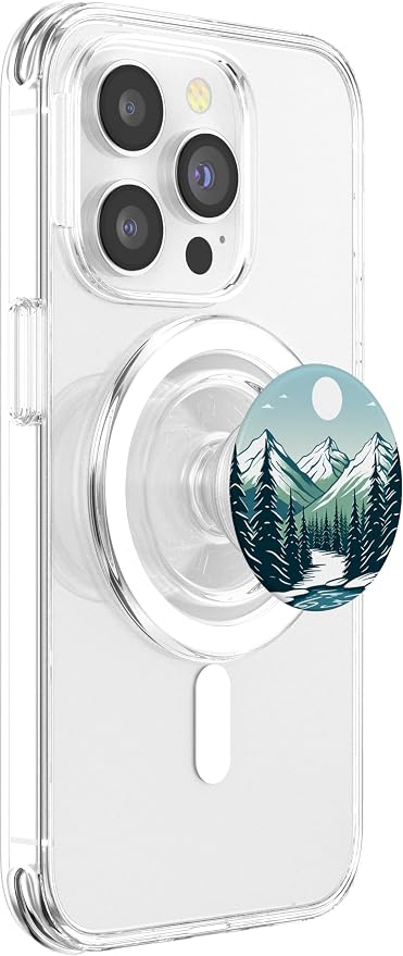Pine Tree Mountain Scene PopSockets PopGrip for MagSafe