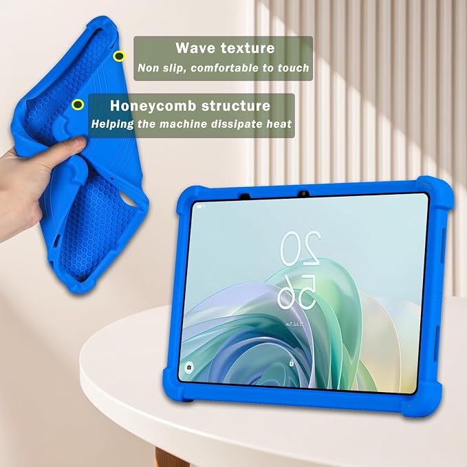 ATOOZ for TCL NXTPAPER 11/Tab 11 Gen 2 Tablet Case 11 inchBlack | Soft Silicone Shockproof Protective Cover Case for TCL Tab 11 Gen 2 Tablet with PC Stand