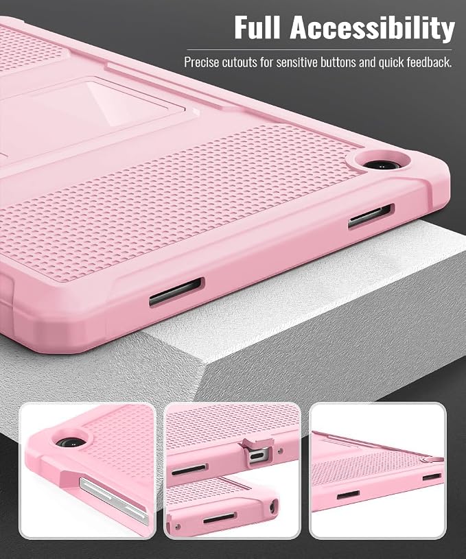 MoKo Shockproof Case Fit Samsung Galaxy Tab A11+ Plus/ A9+ 11 Inch | Full Body Rugged Stand Back Cover with Built-in Screen Protector for Galaxy Tab A11+/ A9+ Tablet Light Gray