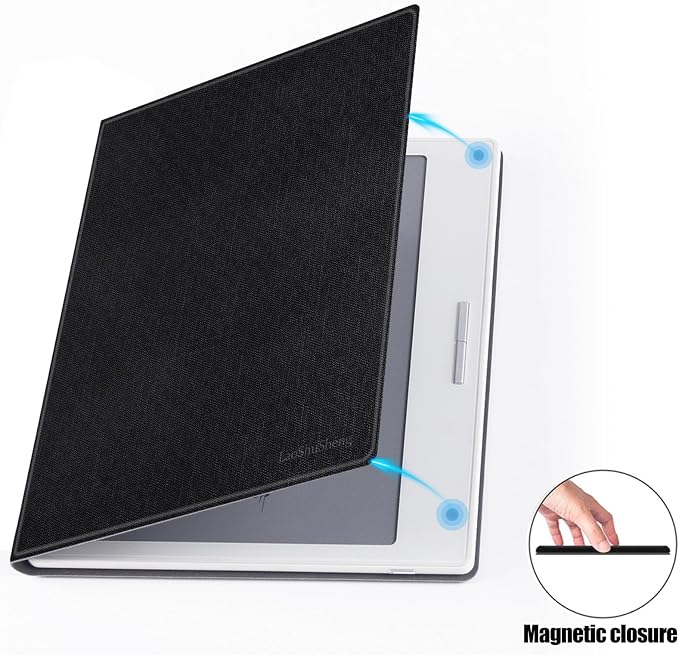 Magnetic Case for 7 Onyx Boox Tablet Go 7/Go 7 Color (1/2th Gen2024/2025) Slim Lightweight Premium PU Leather Folio Cover with Magnetic Closure &amp Auto Sleep/Wake (Advanced Grey)