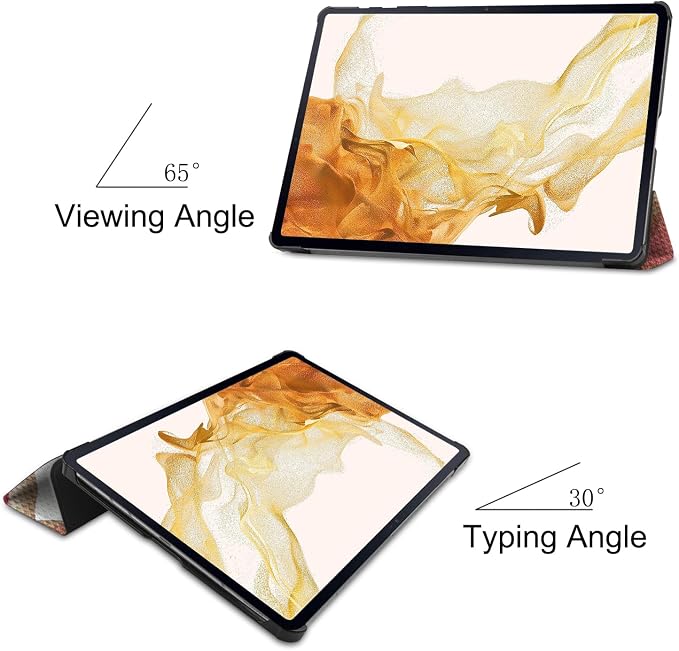 Gylint Folding Folio Stand Case for Samsung Galaxy Tab S9+ 2023 (Models: SM-X810/X816/X818) Ultra-Thin PU Leather Smart Cover Pattern: Flower