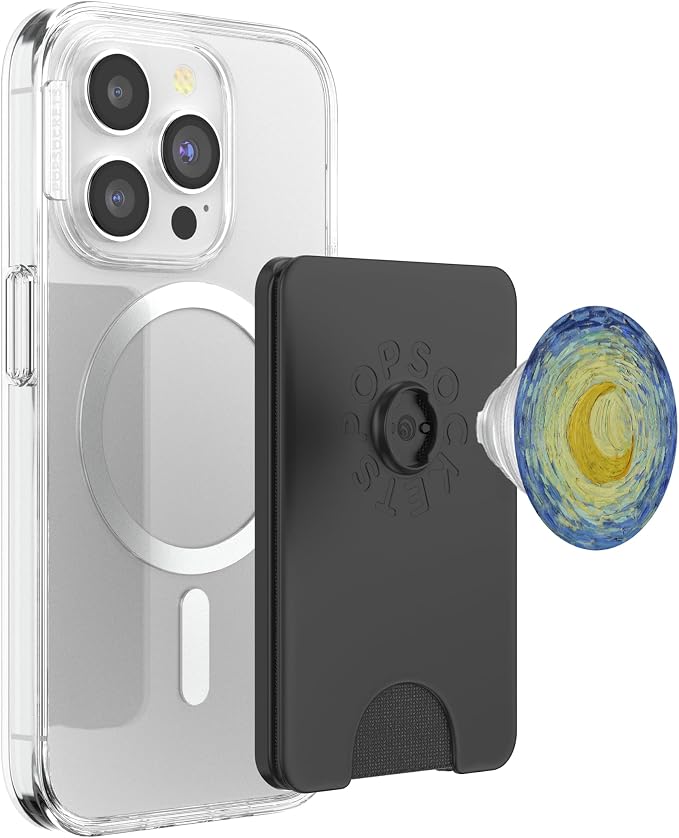 Starry Night Moon Van Gogh Fine Art Painting 2 Cla PopSockets Adhesive PopGrip
