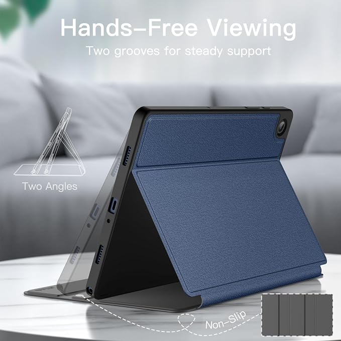 JETech Folio Case Cover for Samsung Galaxy Tab A9 Plus 11 Black | Multi-Angle Stand Cover Slim Protective Cover Auto Wake/Sleep