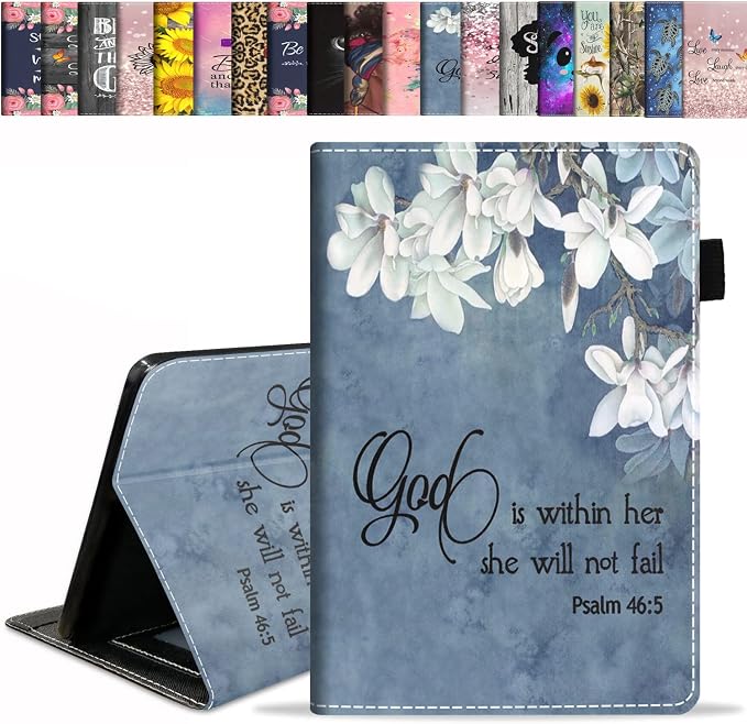 Case for All-New Fire HD 10/Fire HD 10 Plus Tablet 10.1 (11th Gen 2021 Released) - Premium PU Leather Stand Cover with Auto Wake/Sleep - Bible Verse Proverbs 31:25