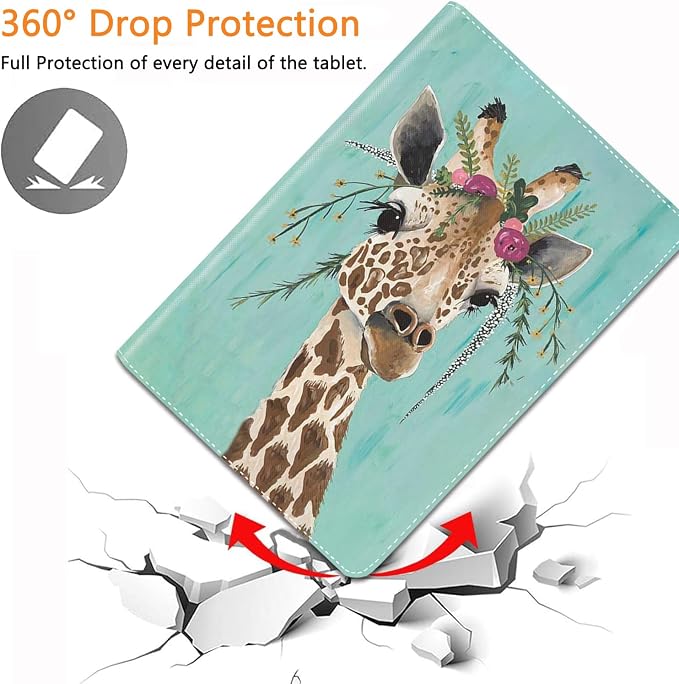 for iPad 10th-Gen 10.9-inch 2022 Case Adjustable Stand Shockproof Protective Cover with Automatic Wake-up/Sleep Function Suitable for iPad 10th Gen 2022 Case Art Dragonfly