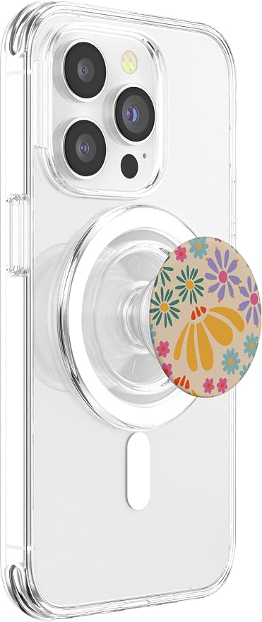 Pastel Floral Pattern Art Flower PopSockets PopGrip for MagSafe