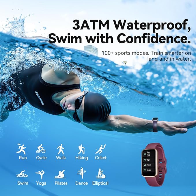 Enfit Fitness Trackers,Smart Watch with 1.47" Color Screen,100+Sport Modes Fitness Watch with Heart Rate Sleep Monitor, Pedometer Step Counter Watch, 3TAM Waterproof Activity Trackers for Women Men,PL