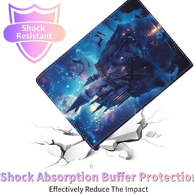 Case for New iPad (A16) 11th Generation 11 Inch 2025for iPad 10th Generation 2022 10.9 Inch Multi-Angle Stand Smart Cover Shockproof with Auto Wake/Sleep ，Starry Sky