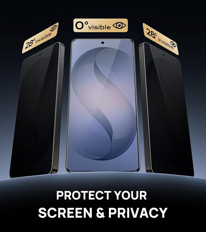 SSLOTSCASE for iPhone 17 Privacy Screen Protector [2 Pack] [9H Hardness] | Anti Spy Tempered Glass Film Military Grade Shatterproof Easy Installation Anti Reflective Screen Protector for iPhone 17
