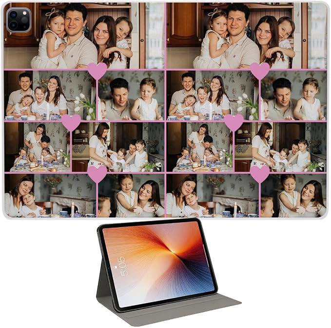 Custom Case for iPad Air 3rd Generation 2019 / iPad Pro 2017 10.5 inch Personalized Customized Picture Logo Text Name PU Leather Tablet Cover Premium Folio Flip Stand Case Auto Wake/Sleep