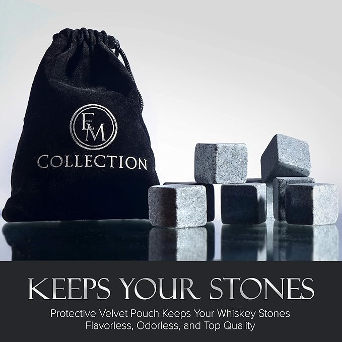 EMCOLLECTION Whiskey Glasses | Whiskey Stone for Him, Men & Women