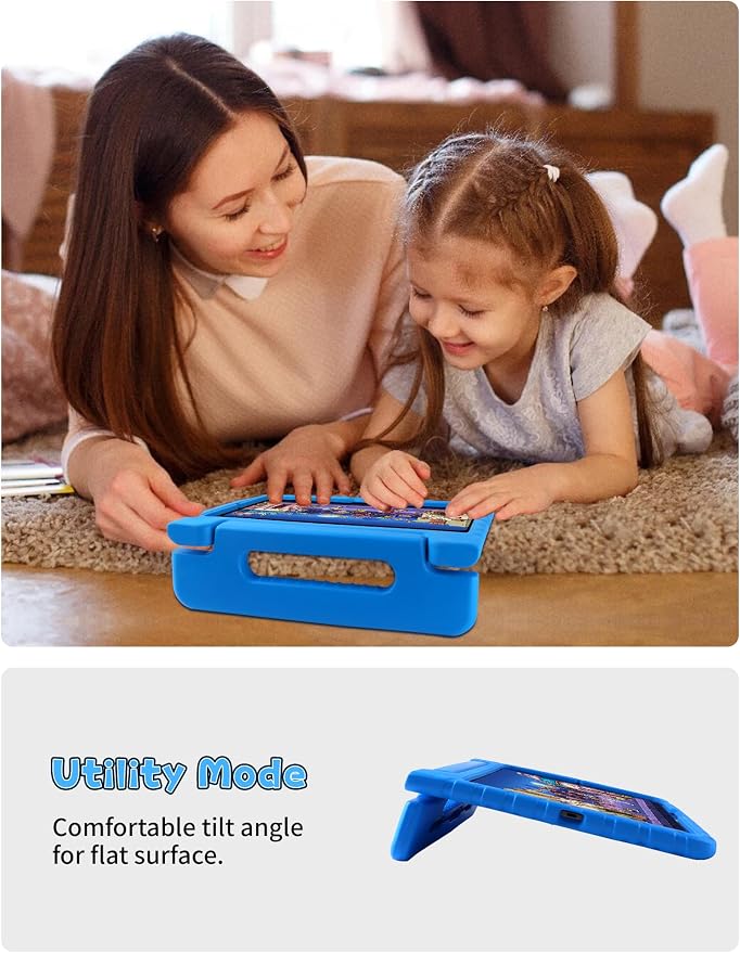 Heavy Duty Kids Case for iPad 10th/11th(A16) Pencil Holder Stand | Rugged Protection Cover for 11/10.9-inch iPad 2025/2022 Lightweight EVA Foam Anti-slip for Home School Travel Blue