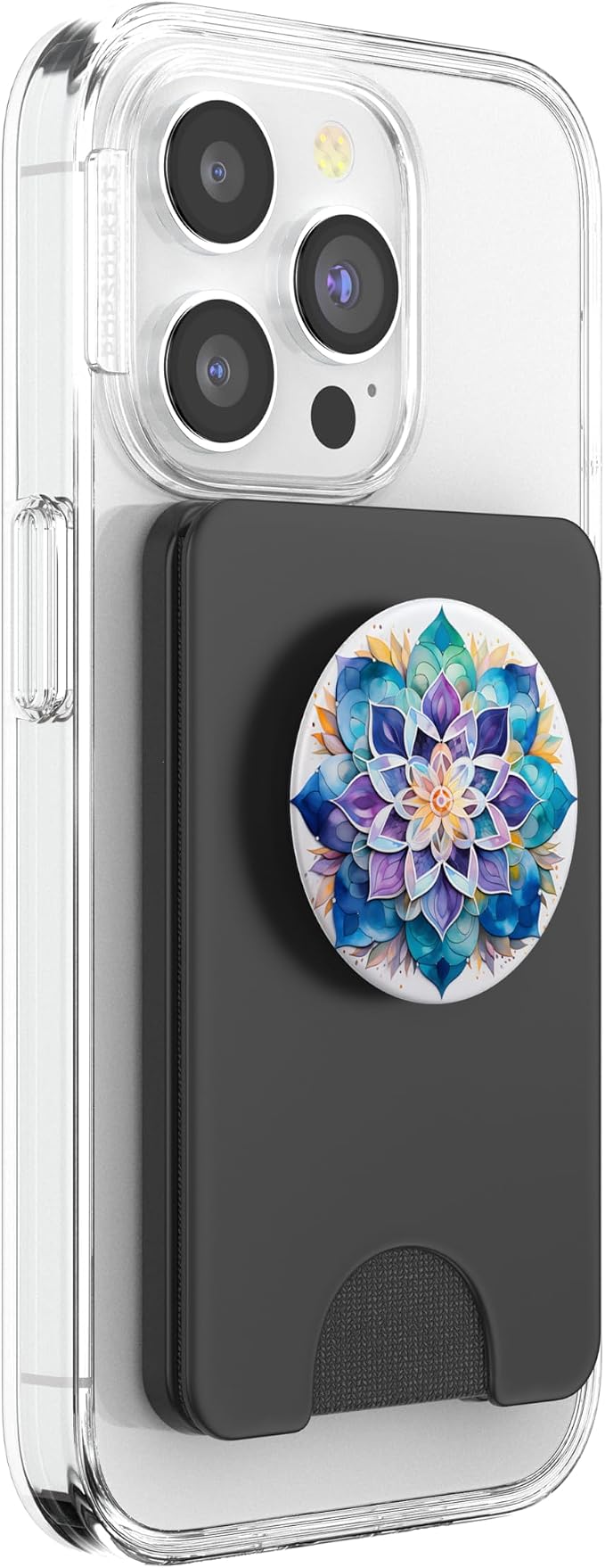 Colorful Mandala Purple Blue Watercolor Design PopSockets PopGrip for MagSafe