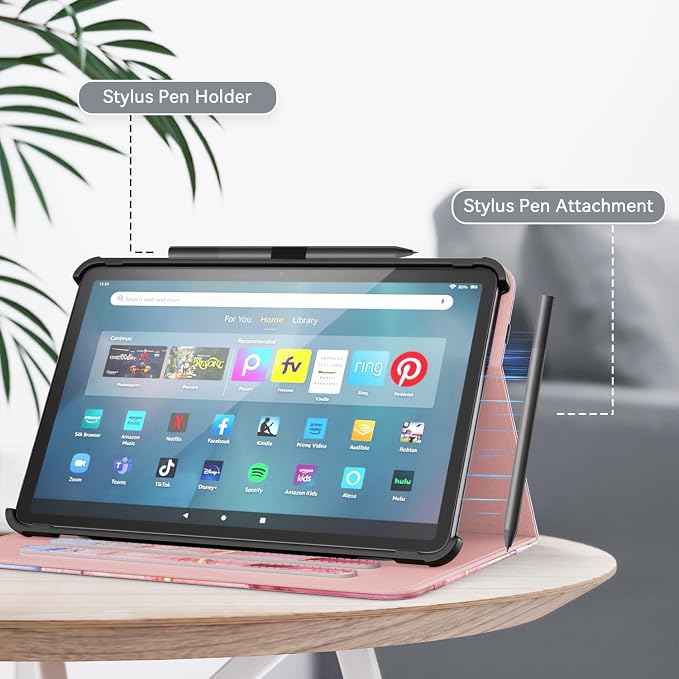 OKP for Amazon Tablet 11 Case (13th Generation 2023 Release) [Multi-Angle] Stand Cover with Pocket Auto Wake/Sleep PU Leather Case for Amazon Tablet 11 (Marble Blue)