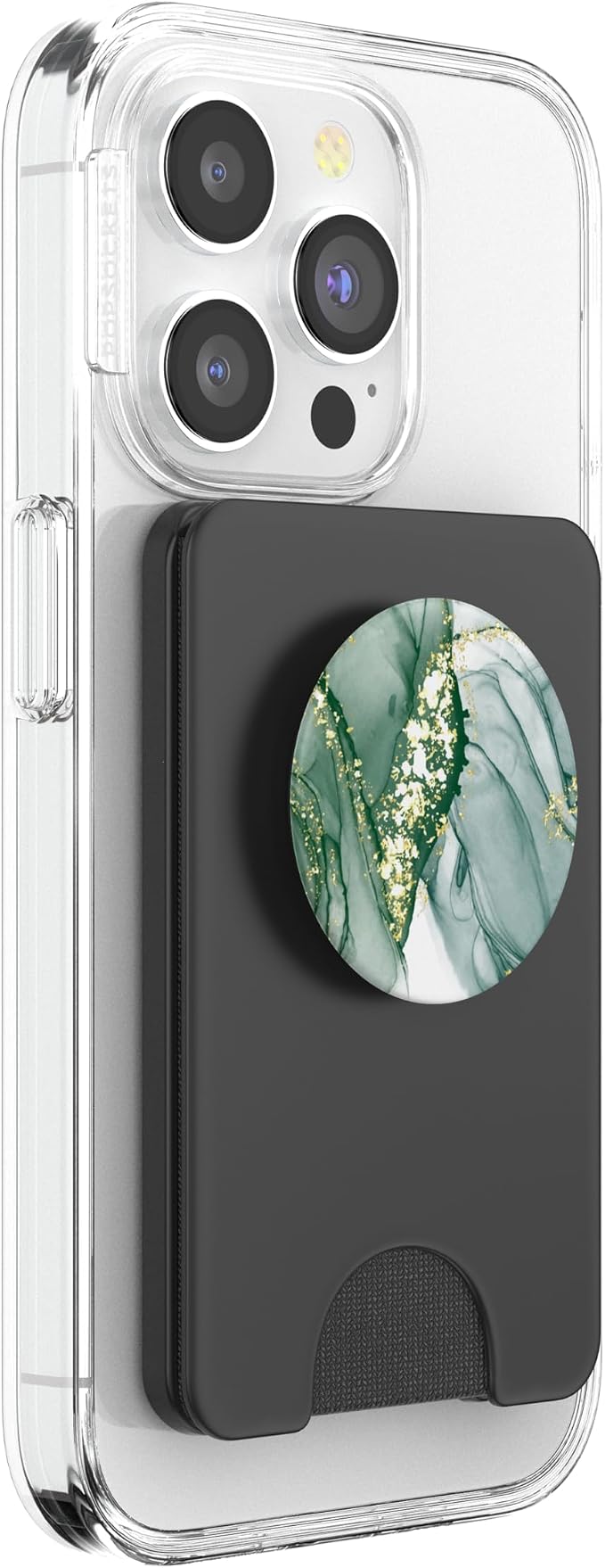 Elegant Jade Green Pattern and Dark Forest Green PopSockets Adhesive PopGrip