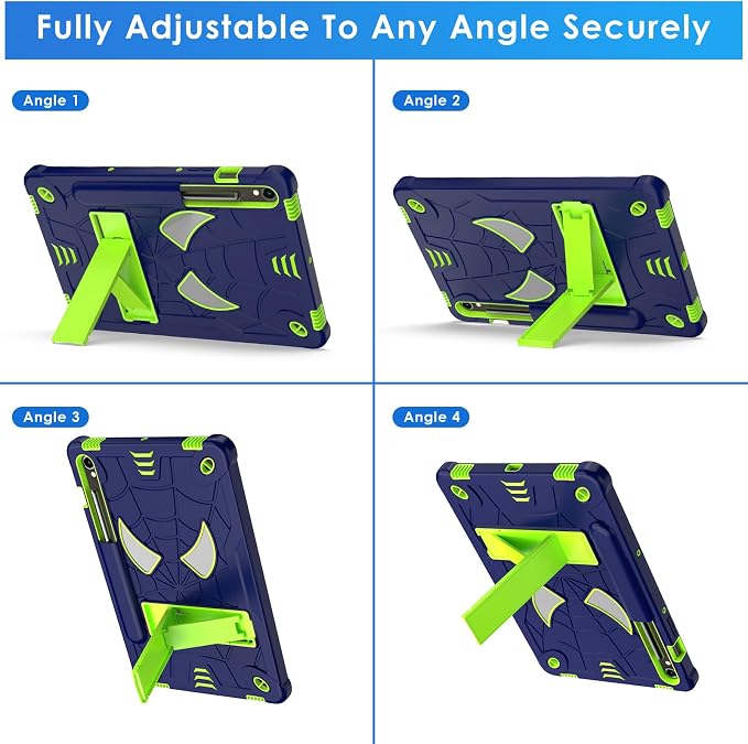 DETUOSI Case for Samsung Galaxy Tab S10 Lite / S10 FE / S9 FE 10.9-Inch with S Pen Holder + Shoulder Strap3-Layer Hybrid Heavy Duty Full-Body Shockproof4-Angle Viewing Protective Cover