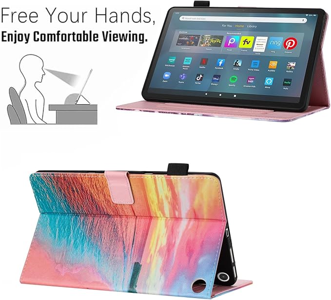 Case for Amazon Fire Max 11 Tablet (13th Generation 2023 Release) Auto Wake/Sleep Premium PU Leather Folding Stand Cover with Pen Holder &amp Multiple Viewing Angles - Beach