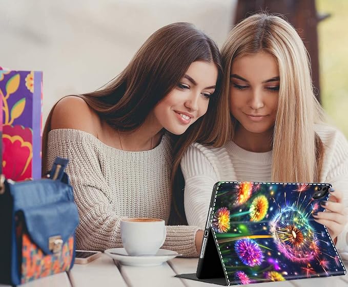 Case for New iPad (A16) 11th Generation 11 Inch 2025 for iPad 10th Generation 10.9 2022 Multi-Angle Smart Stand Cover Auto Sleep/Wake Halloween Panda Wizard and Pumpkin