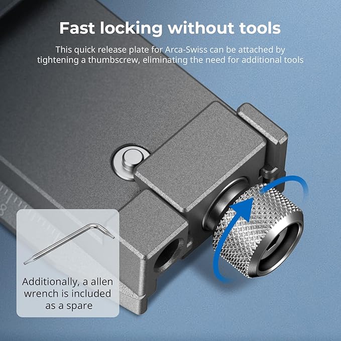 SMALLRIG 4.6'' Quick Release Plate Adapter for Arca-Swiss for DJI RS 4 Mini Gimbal, Anti-Drop Design and Quick Assembly - 5336