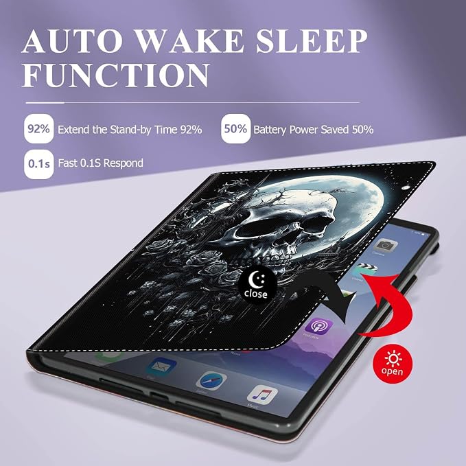 Case for iPad (A16) 11th Generation 11 Inch 2025 / iPad 10th Generation 10.9 Inch 2022 Ultra-Thin Multi-Angle Protective Cover with Auto Sleep/Wake A Dark Horse