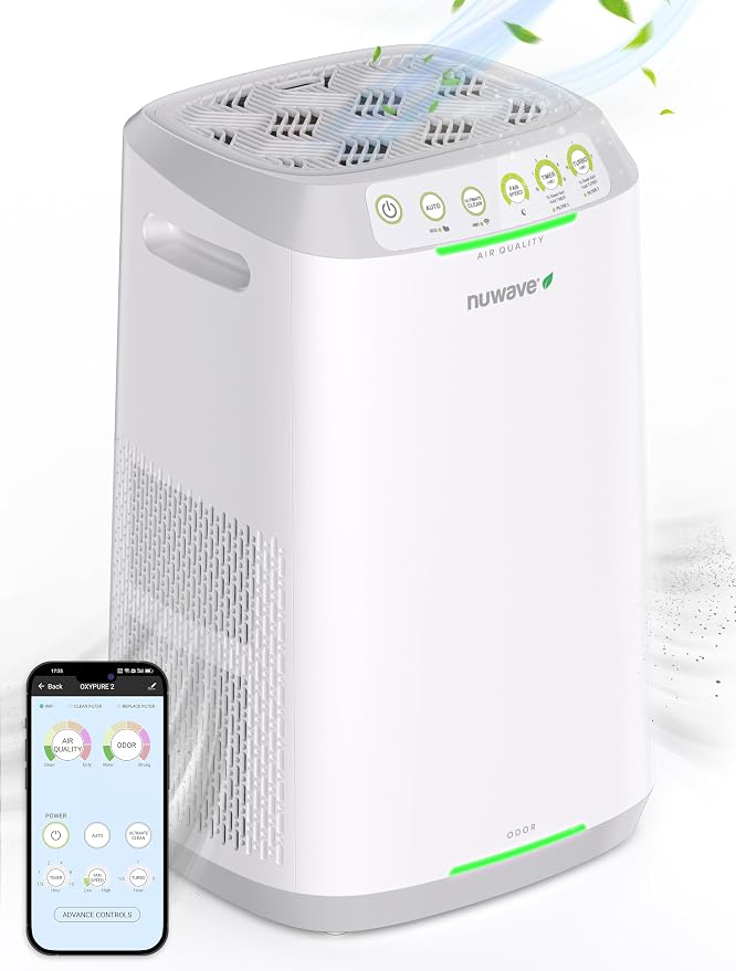 Nuwave Air Purifiers for Home Large Room, Washable and Reusable Bio Guard Filter
