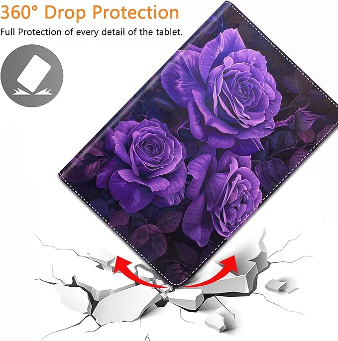 for iPad 10th-Gen 10.9-inch 2022 Case Adjustable Stand Shockproof Protective Cover with Automatic Wake-up/Sleep Function Suitable for iPad 10th Gen 2022 Case Art Dragonfly