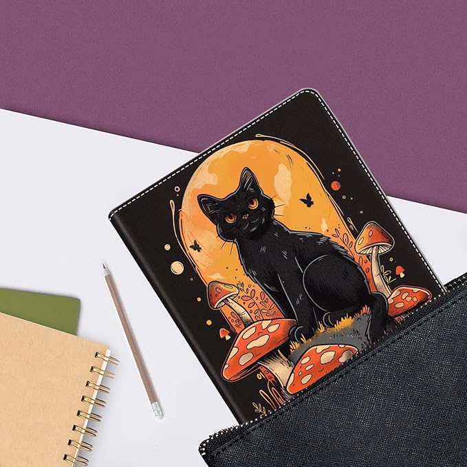 Case for iPad 9th/8th/7th Generation 2021/2020/2019 iPad 10.2 Inch Also Fit iPad Air 3th Gen 2019/iPad Pro 10.5 inch，Standing Cover with Auto Sleep/WakeCute Black Cat