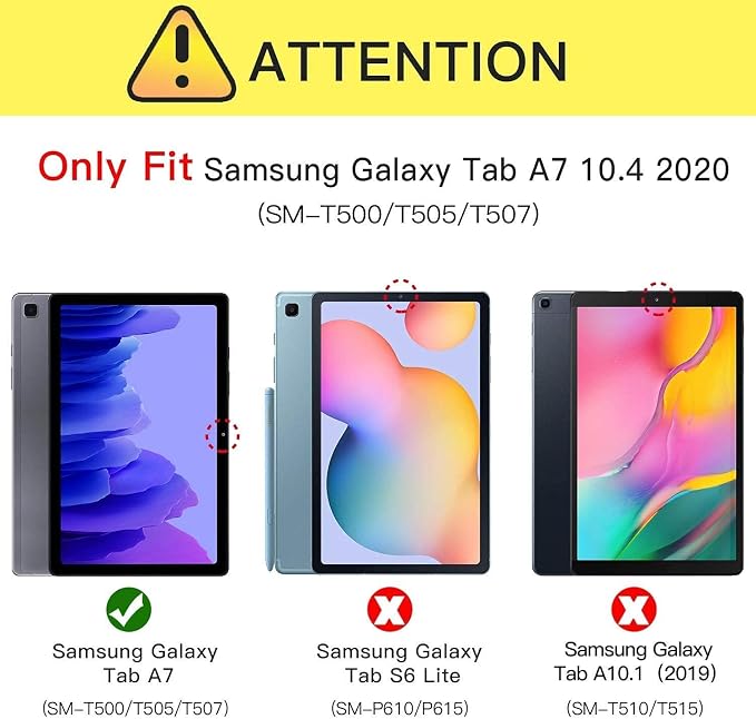 ALILANG Case for Samsung Galaxy Tab A7 10.4-Inch 2022/2020 (SM-T500/ T503/ T505/ T507/T509) Multi-Angle Viewing Protective Tablet Cover with Folding Stand &amp Pencil Holder -Blue