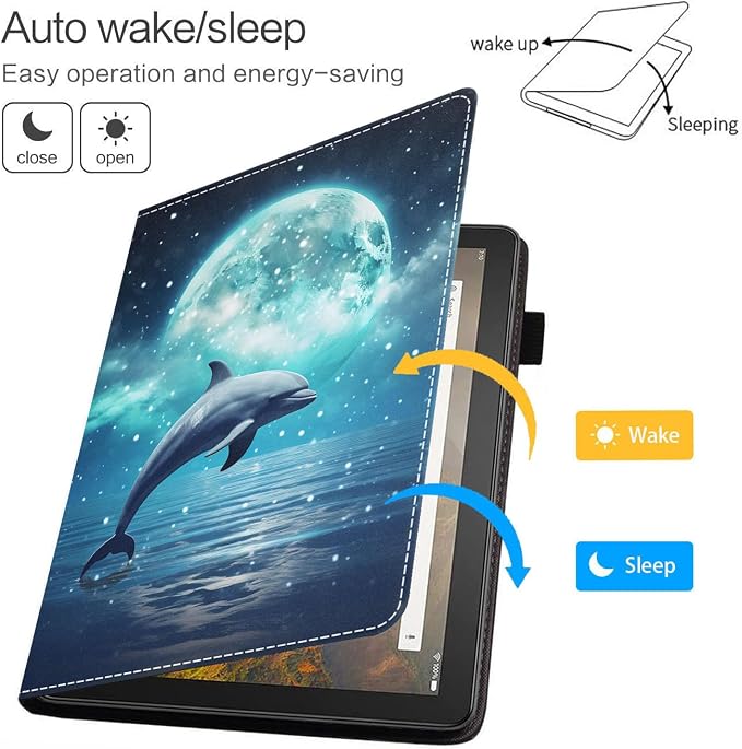 Case for All-New Amazon Fire HD 10 &amp 10 Plus Tablet 10.1 (13th/11th Generation 2023/2021 Release) - Slim PU Leather Folio Smart Cover with Auto Wake/Sleep Bible Verse Psalm 46:5