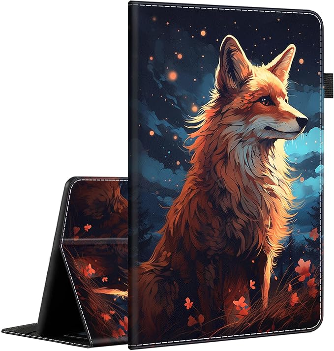 Case for All-New Amazon Fire HD 10 and 10 Plus Tablet (13th/11th Generation 2023/2021 Release) 10.1 - Slim Fit Standing Cover with Auto Sleep/Wake，Wolf