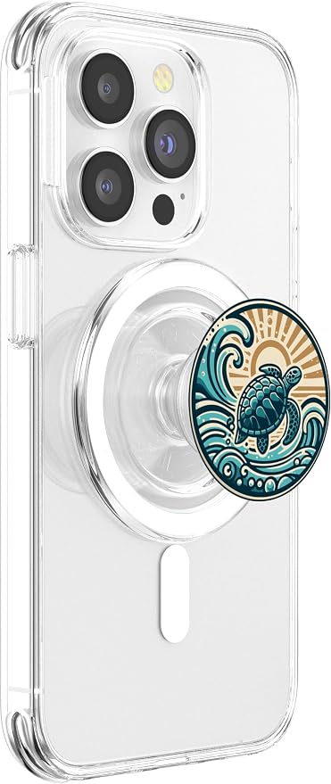 Ocean Beach Vacation Sea Turtle Tortuga Hawaii Island Swim PopSockets Adhesive PopGrip