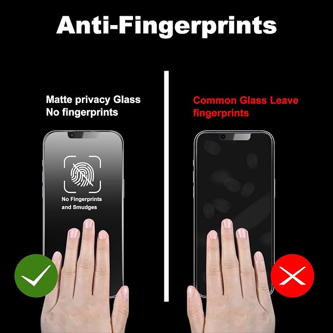 [2-Pack Matte Tempered Glass Screen Protector for iPhone 15 Pro Max Anti-Fingerprint &amp Oil Resistant Smooth as Silk 9H Hardness Bubble-Free Case Friendly 6.7-Inch