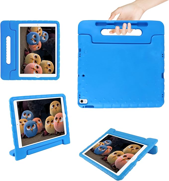 Heavy Duty Kids Case for iPad 10th/11th(A16) Pencil Holder Stand | Rugged Protection Cover for 11/10.9-inch iPad 2025/2022 Lightweight EVA Foam Anti-slip for Home School Travel Blue