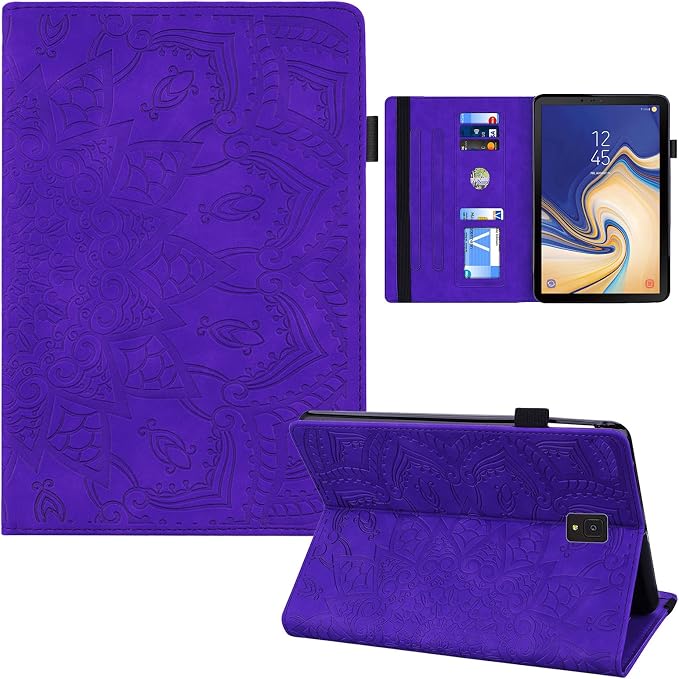Galaxy Tab S4 10.5 2018 Case RASUNE PU Leather Card Slot Multi-Angle Stand Cover with Auto Sleep/Wake Protective Folio Case for Samsung Galaxy Tab S4 10.5 2018 Model SM-T830/T835/T837 -Black