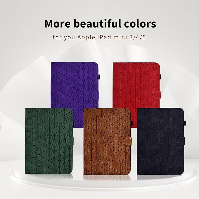 Case for iPad mini 5 2019/Mini 4 2015 (5th/4th Generation 7.9 inch) Multi-Angle Viewing PU Leather Folio Case with Magnetic Clasp for iPad mini 3/2/1 Auto Wake/Sleep Smart Tablet Cover Black