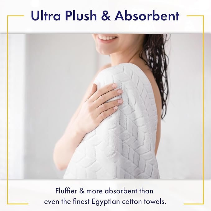 Ultra Soft & Stylish 700 GSM Luxury Bath Sheets | Pack of 2 | Extra Large 35x70 Inches | 100% Zero-Twist, Long-Staple Cotton | Remarkably Absorbent (Granite Grey)