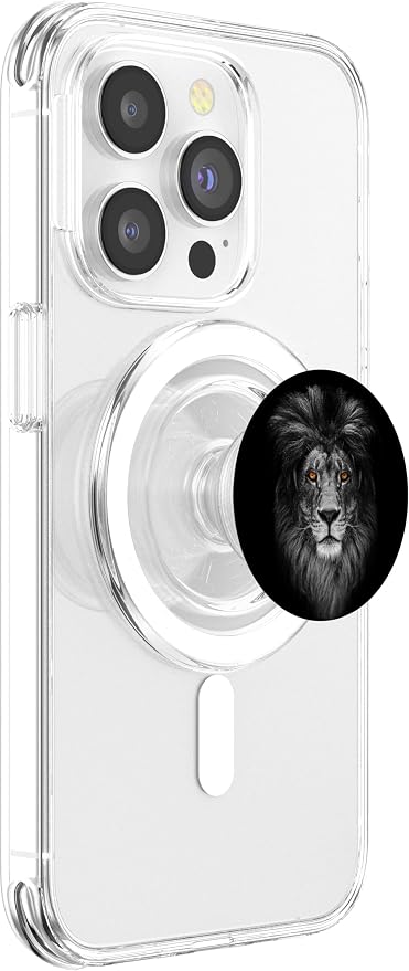 Lion Face in Dark PopSockets Adhesive PopGrip