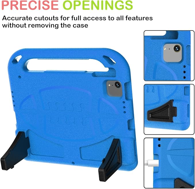 iPad Pro 11 Inch (2024/2022/2021/20202018) Heavy Duty Protective CaseKids Case for New iPad 11th Gen (A16) 11-inch 2025 &amp 10th gen10.9 2022 &amp Air 11 2025/2024 &amp Air 5th/4th -Black