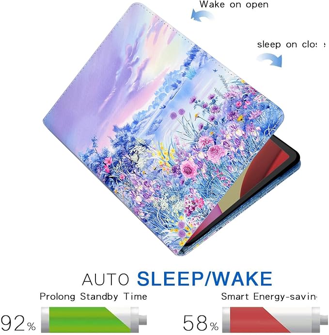 Funut for Amazon Kindle Fire Max 11 Tablet Case (13th Generation 2023 Release) Premium PU Leather Folding Stand Cover Case for Kindle Fire 11 Tablet with Auto Wake/Sleep Purple Butterfly