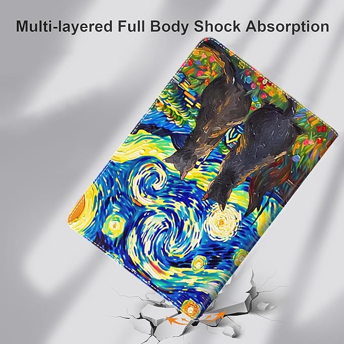Case for iPad Air 11 Inch Case M2 2024 iPad Air 6th Gen Case/iPad Air 5th Gen 2022/Air 4th 2020 10.9 Inch Slim Stand Protective Smart Cover Fit iPad Air Retro Moth