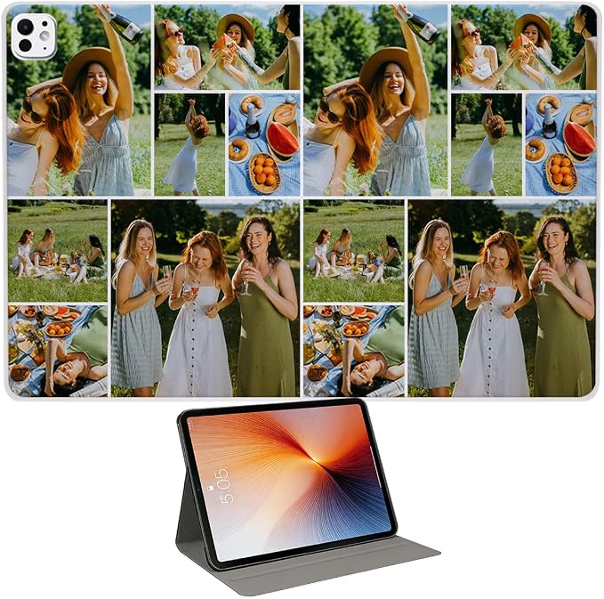 Custom Case for iPad Air 3rd Generation 2019 / iPad Pro 2017 10.5 inch Personalized Customized Picture Logo Text Name PU Leather Tablet Cover Premium Folio Flip Stand Case Auto Wake/Sleep