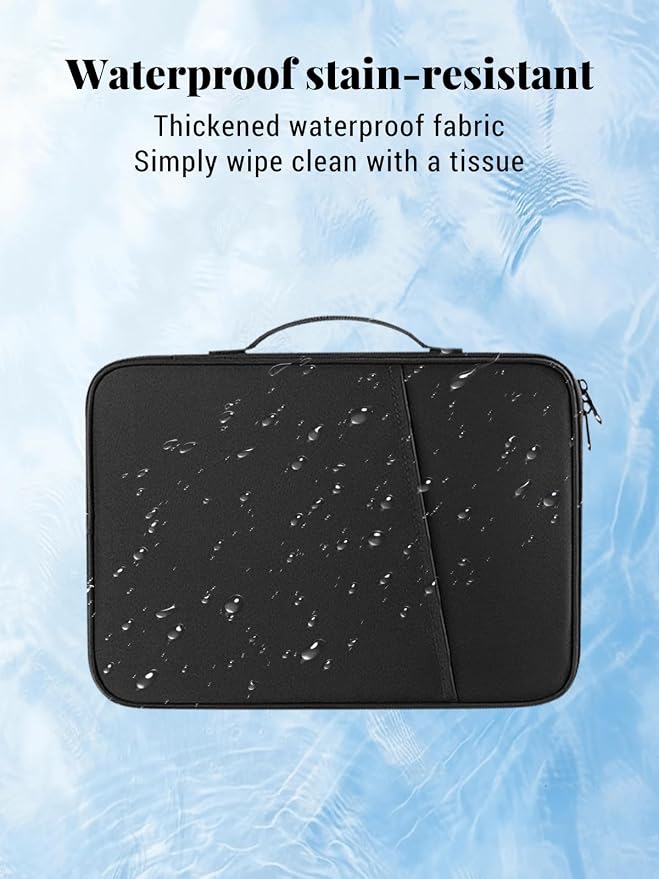 for XPPen Magic Drawing Pad 12.2 Inch Tablet Sleeve Carrying Case with Handle Water-Resistant Double-Layer Design Black