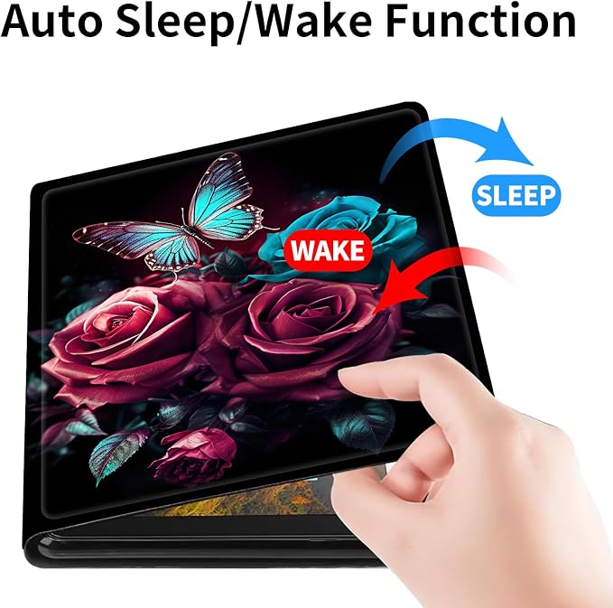 Case for 7 All-New Kindle Paperwhite (12th Generation 2024) and Kindle Colorsoft Signature Edition CoverSlim PU Leather Smart Cases with Auto Wake/Sleep-Black Cat Night Sky