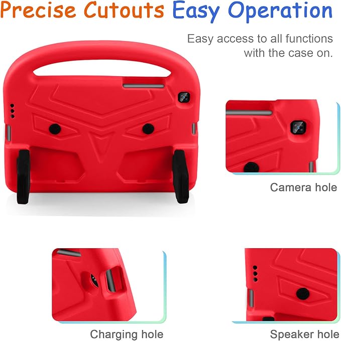 Kids Case for Samsung Galaxy Tab A 8.0 (2019) SM-T290/SM-T295 Techcircle Kid Child Safe Shock Proof EVA Rugged Protective Handle Stand Case for Galaxy Tab A 8.0 SM-T290/SM-T295 Tablet Black